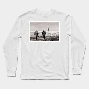 Fishermen passing by the lighthouse - Mull of Galloway, Scotland Long Sleeve T-Shirt